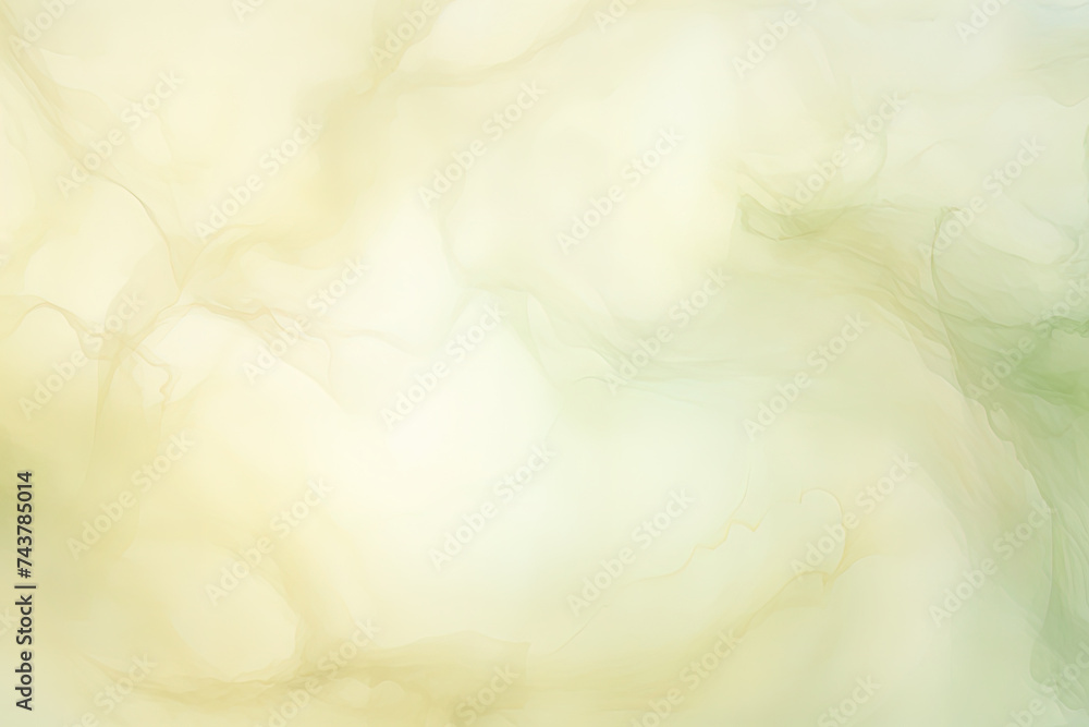 Poster a mesmerizing abstract image capturing the intertwining colors of green and yellow in a dreamy, blur