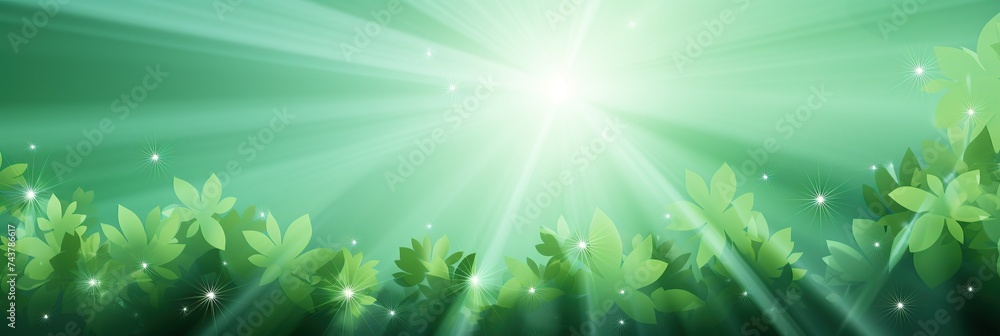 Poster the sun beautifully filters through the vibrant green leaves, creating a mesmerizing display of ligh