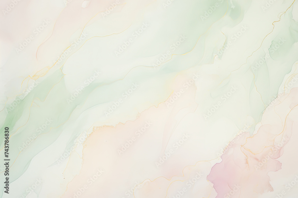 Poster mesmerizing blend of lush green and soft pink marbles, creating a harmonious and captivating visual experience
