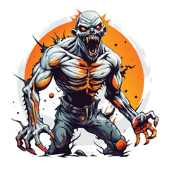Fototapeta na wymiar monster zombie for tshirt design