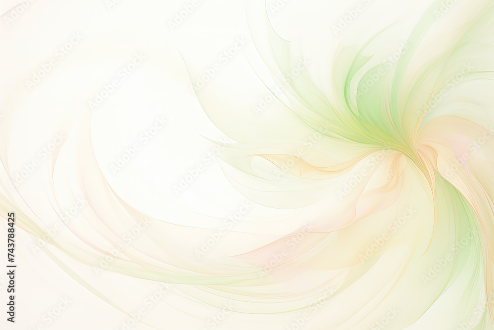 Fototapete This photo captures a stunning close-up of a swirling pattern in shades of white and green, creating a mesmerizing and ethereal visual display