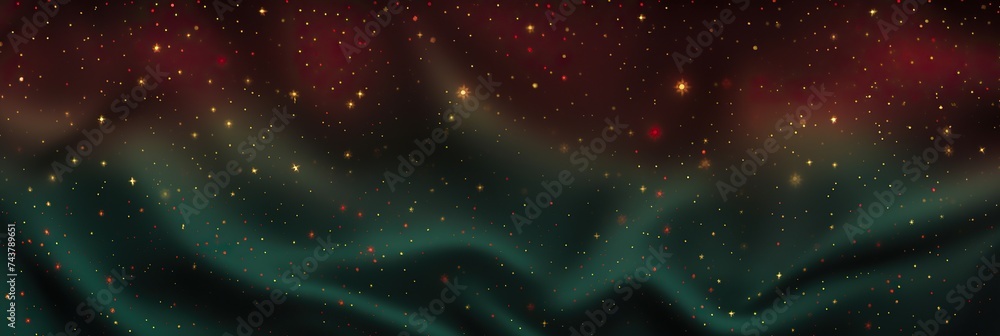 Poster in a vast expanse, stars twinkle amidst swirling clouds of cosmic dust, creating a mesmerizing spect