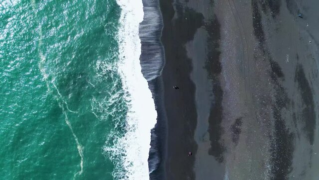 Iceland - Drone Above Black Beach Version 2
