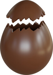 cracked chocolate egg