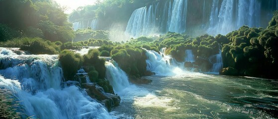 Iguazu Falls, where thundering cascades meet emerald pools, Argentina-Brazil