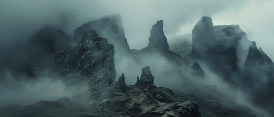 Isle of Skye, Scotland: mist-shrouded moors and jagged peaks