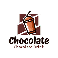 Chocolate drink logo icon concept illustration