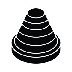 Trendy unique isometric vector of traffic cone, modern icon of road cone