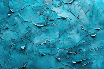 Beautiful Abstract Grunge Decorative Light Blue Cyan Painted Stucco Wall Texture.