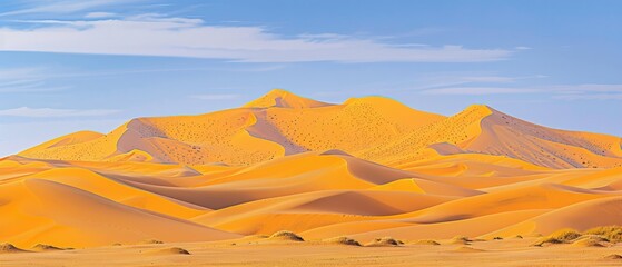 Fototapeta na wymiar Sahara Desert, Morocco: dunes sculpted by wind, painted by the sun