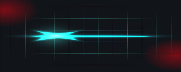 Trendy Geometrical lines pattern with flowing dynamic gradient light on black background. Luxury concept of technology, digital, communication, science, music 90s style. Vector illustration.