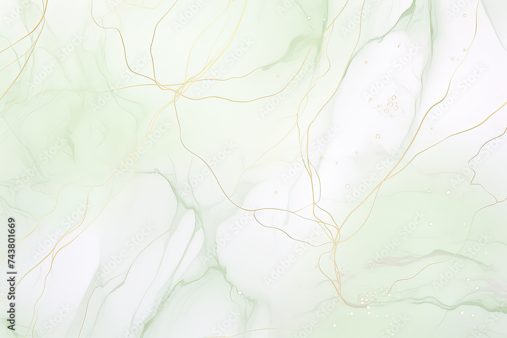 Leinwandbilder white and green marble textured background, blending intricate patterns to create a mesmerizing visual display