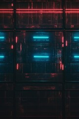 Obraz premium Cyberpunk Futuristic Backgrounds & Frames