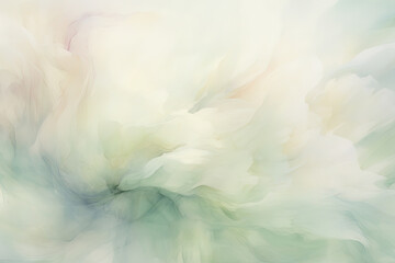 green and white substances swirling together in a blurry motion, creating a dreamlike and ethereal aesthetic