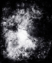 Black and white grunge scratched background, old wall