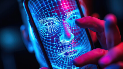 Holographic Identity Theft: Criminals using holographic technology to impersonate individuals and commit fraud or espionage undetected - obrazy, fototapety, plakaty