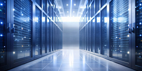Fototapeta premium modern data center with perfect light