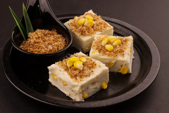 Maja Blanca is a Filipino Dessert Made of Coconut Milk and Corn, Thickened with Cornstarch. Filipino Coconut Milk Corn Pudding.