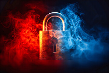 Secure Digital World: A Padlock Symbolizing the Importance of Security in the Digital Age, Protecting Data and Privacy