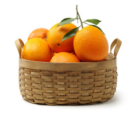 Orange fruit on the white background