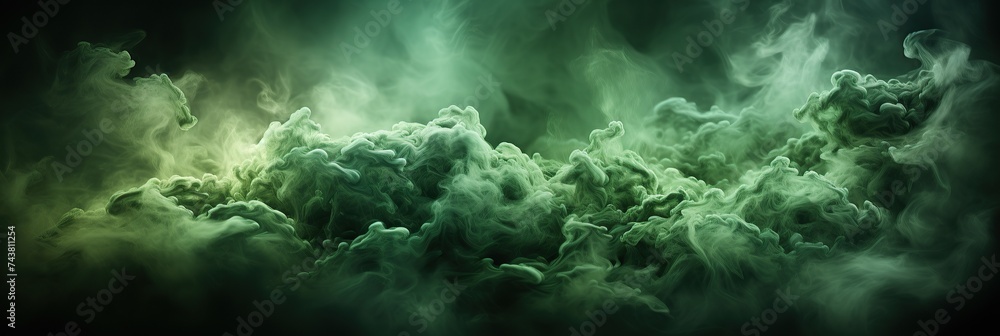 Poster A mysterious scene unfolds as dark clouds of smoke mingle with a green backdrop, creating an otherworldly atmosphere filled with intrigue