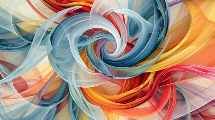 Abstract background. Colorful twisted shapes.