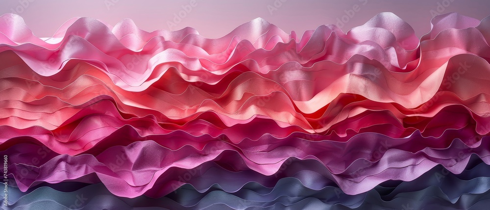Poster An image of a Pop Up paper craft with a magenta background is taken for the texture
