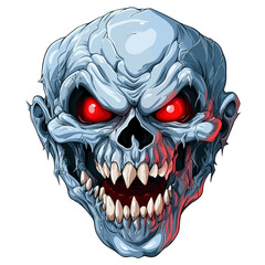 Devil's skull in vector pop art style.
