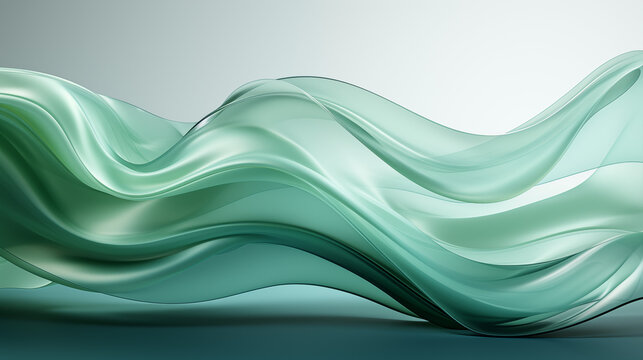 Abstract organic green waves and lines as wallpaper background