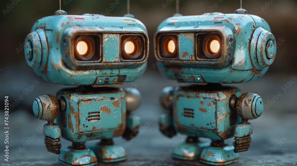 Poster playset for robots