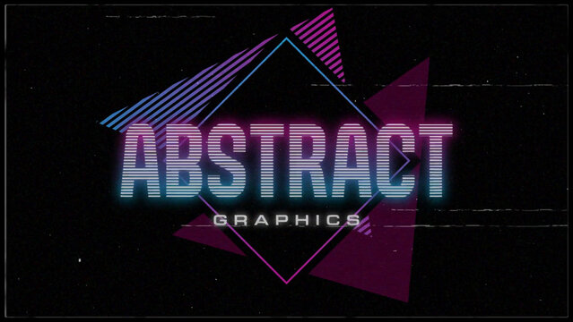 Retro 80s Abstract Graphics Title