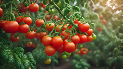tomatoes in the garden