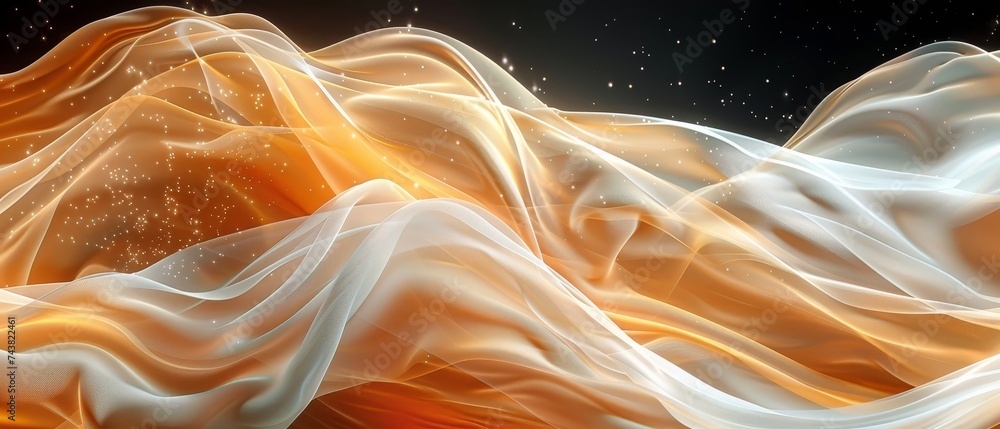 Leinwandbilder abstract wave background in gold color. abstract wave background in soft colors.