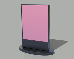 Blank Billboard Banner Mockup - 3D Render Billboard Mockup