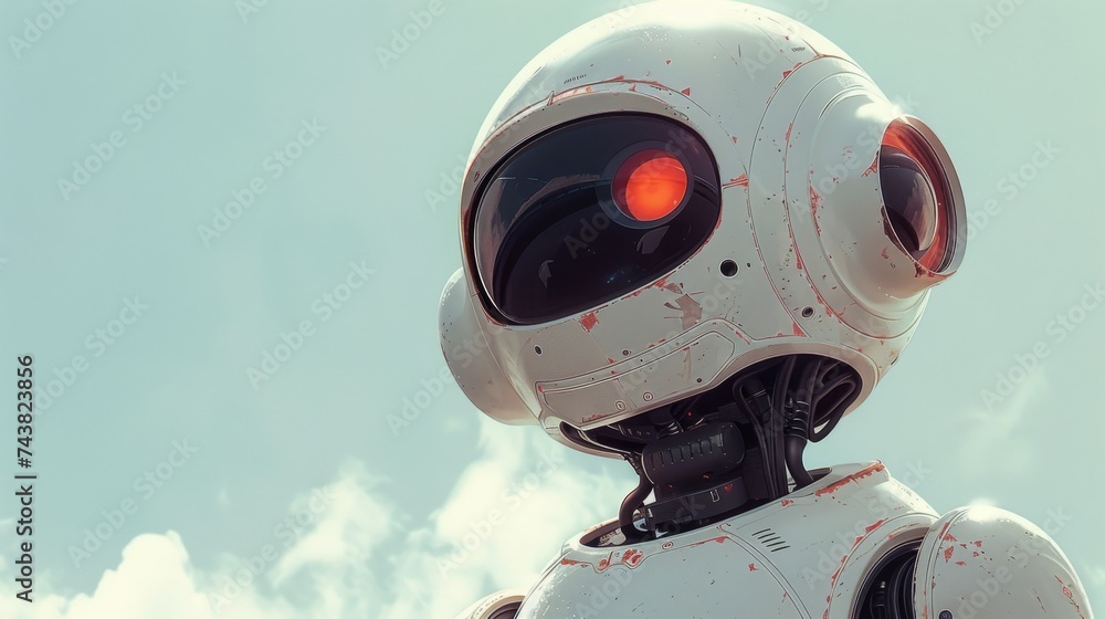 Poster 3d robot isolated