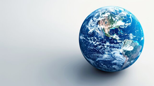 blue planet earth isolated on a white background. Clipping path included.