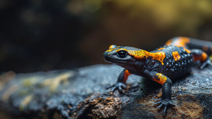a salamander , Professional photo,  background, with empty copy space  - obrazy, fototapety, plakaty