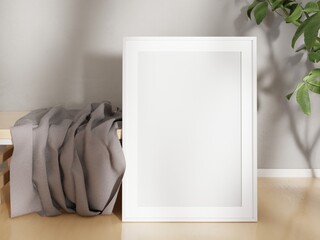 Frame mockup 50x70, 20x28, A3, A4, template for your design, 3d render