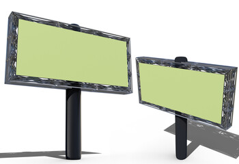 Blank Billboard Mockup on White background