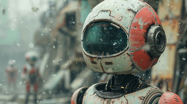 Robot from an old retro movie