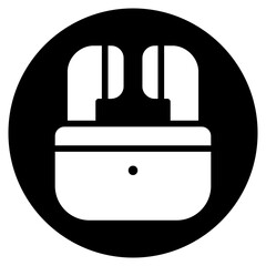 earbuds glyph icon