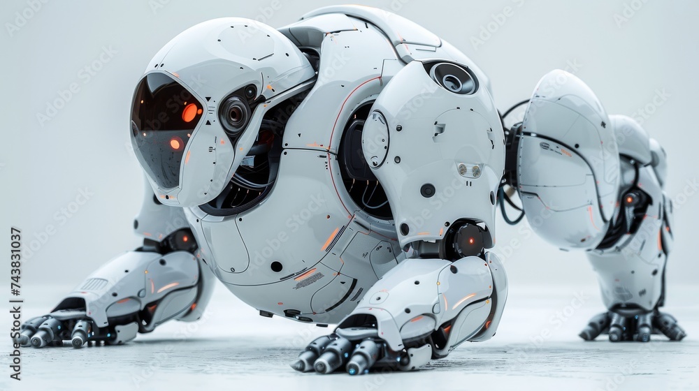 Poster Robotics. Computer programmers. The hottest gadgets. Modern teaching technology. Education.