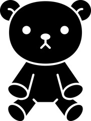 Cute teddy bear toy icon. Cute stuffed toy symbol. Vector illustration.