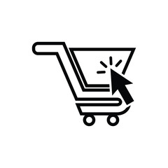 click e commerce shopping with cart