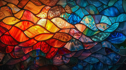 abstract colorful background, stained glass window, stained glass texture pattern, colorful background cover banner	