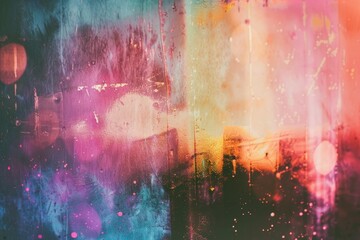 Vintage rainbow holographic abstract background with creative blur effect.
