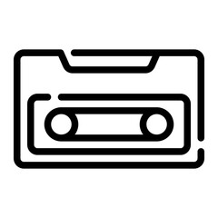 Cassete line icon