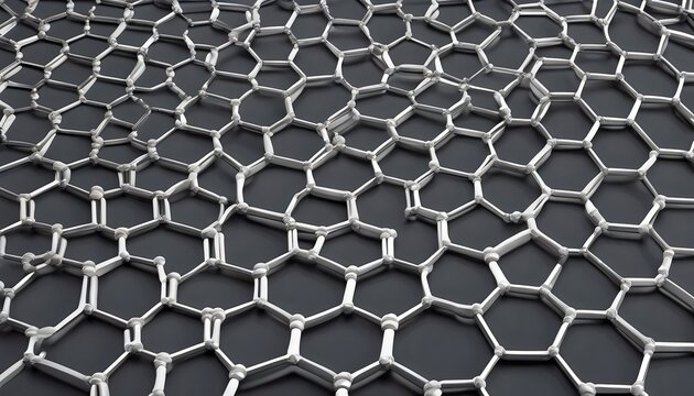 3D Render of Graphene Molecular Structure