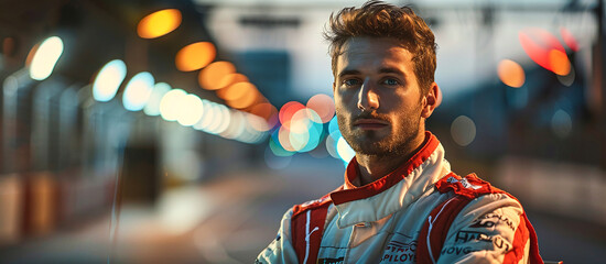 Obraz premium determined confident took racer