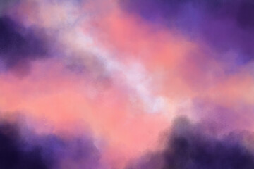 Fototapeta premium Cloudy Sky Galaxy Background